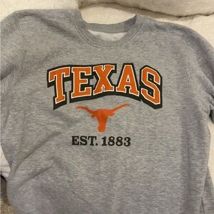 Texas Longhorns Gray Crewneck Sweatshirt - Orange & Gray
